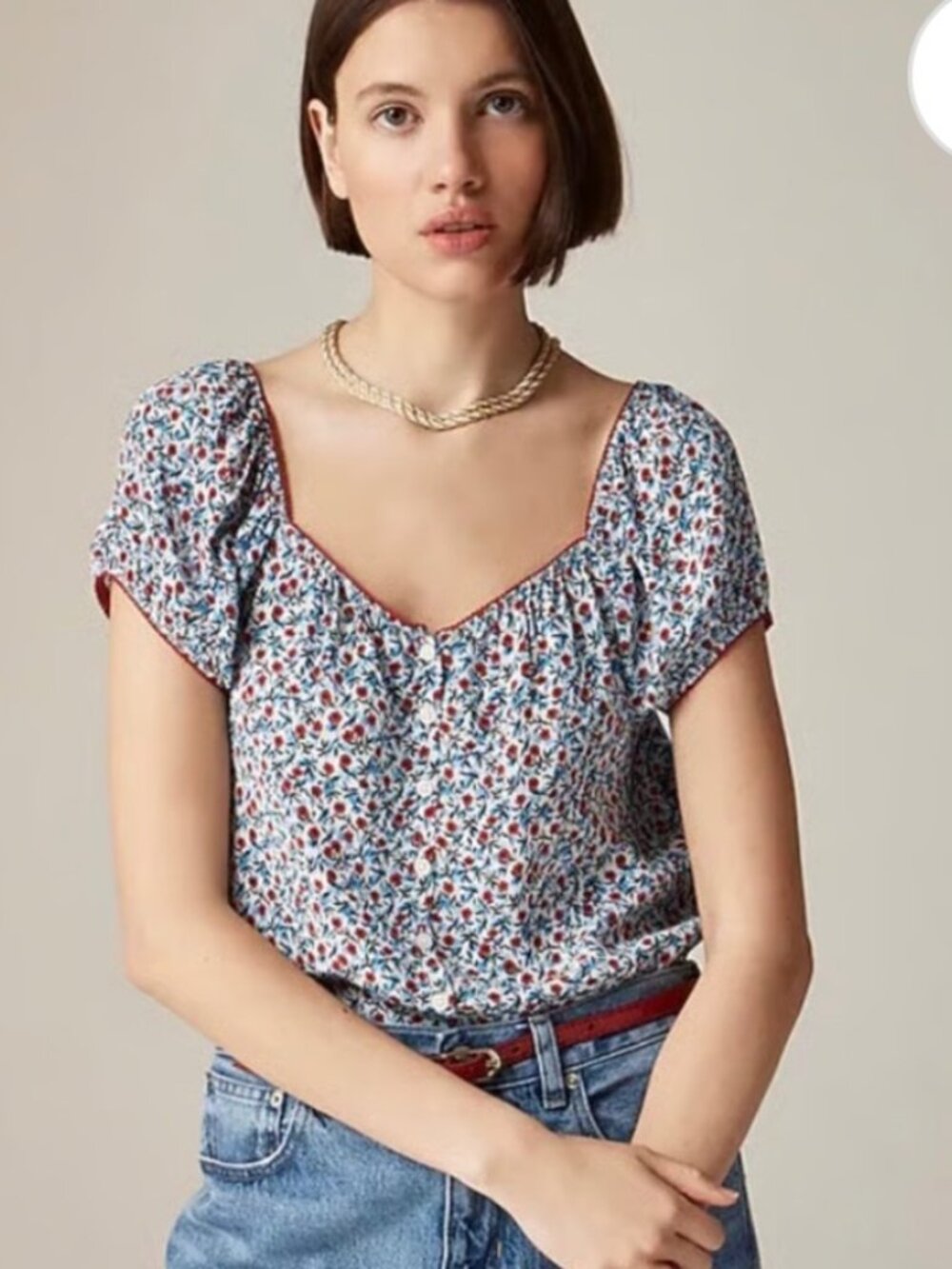 J. Crew Floral Blouse